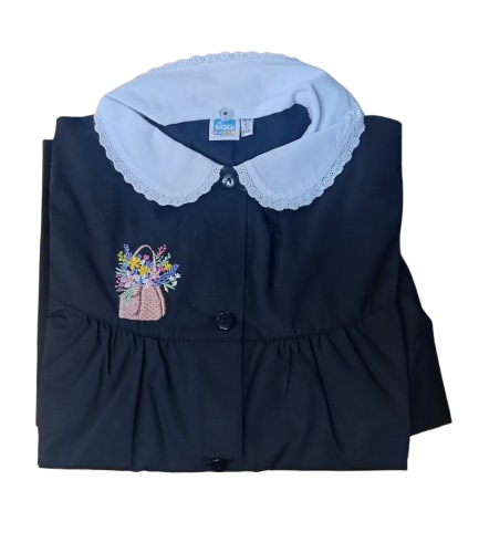 Grembiule bambina chiusura bottoni con disegno Mazzo di fiori Siggi