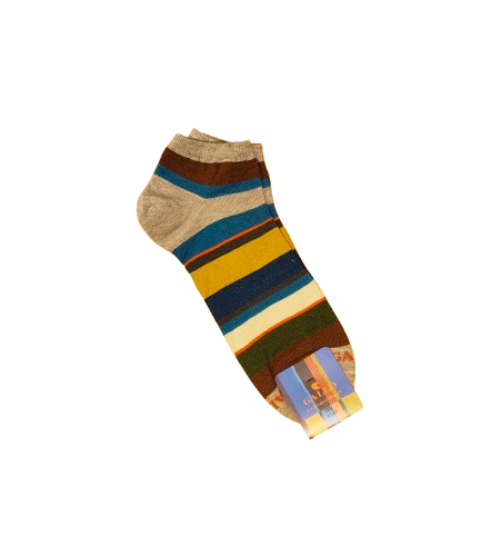 Calze fantasmini uomo cotone righe multicolor Gallo